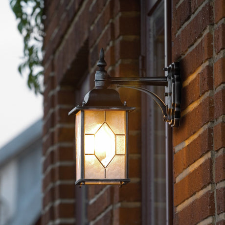 Milano E27 Svart/Silver Vägglampa Ute Ned