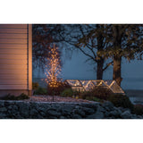 Svart träd 150 cm LED Steady/firefly Ljusdekoration Ute 150 cm