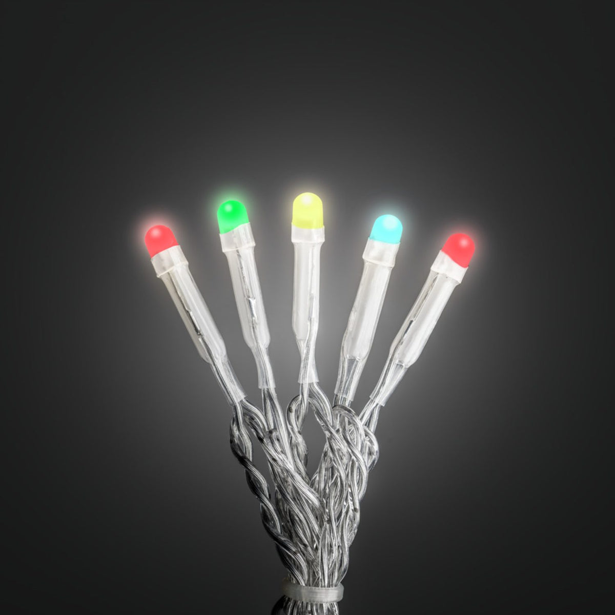 LED Frostad Topp Ljusslinga Inomhus 100 Lampor (6.93m), Färgad/Transparent Kabel