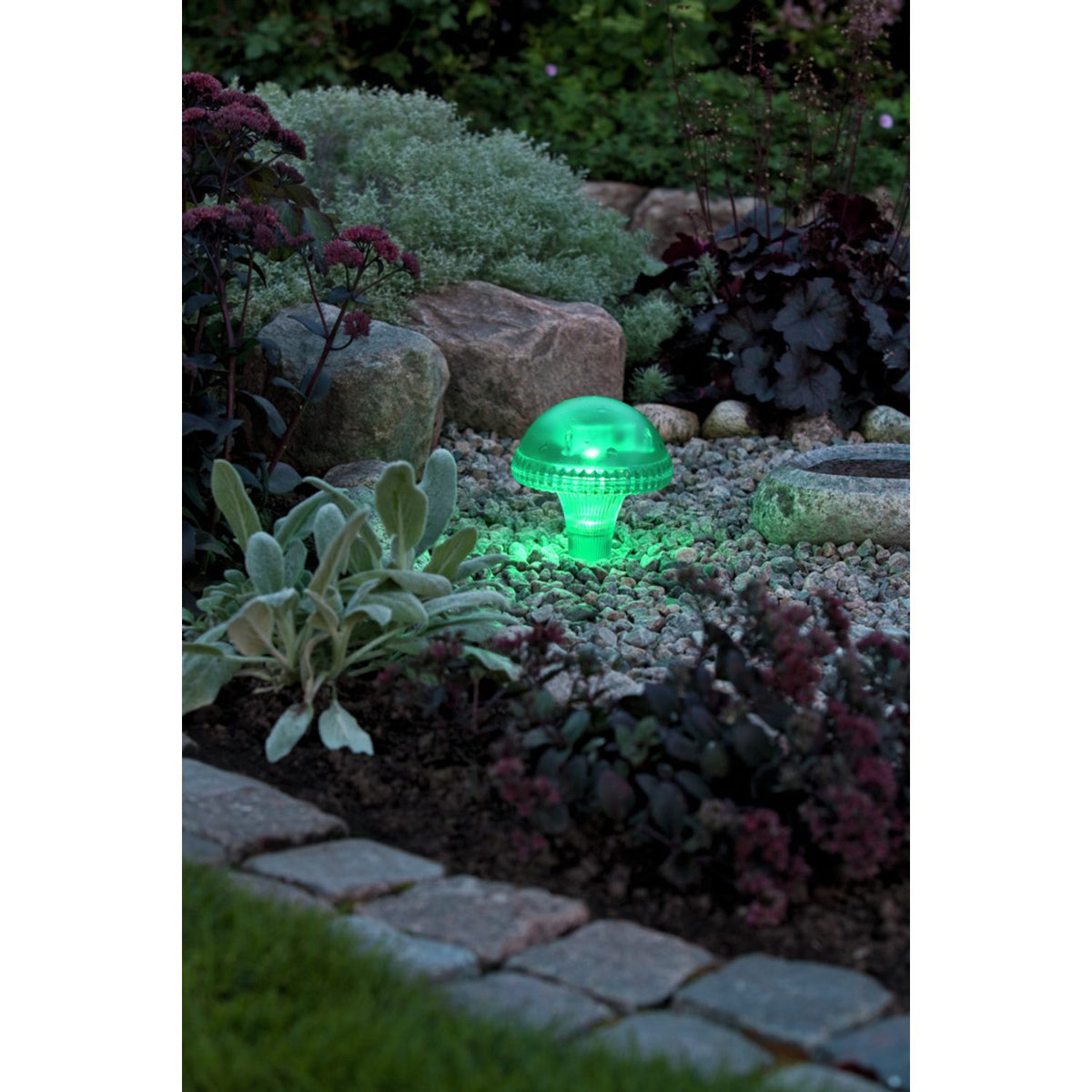 Assisi Solcell LED Svamp Dekorationsbelysning Mark Grön