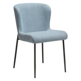 Glam Stol Blue Fog, Antique Brass