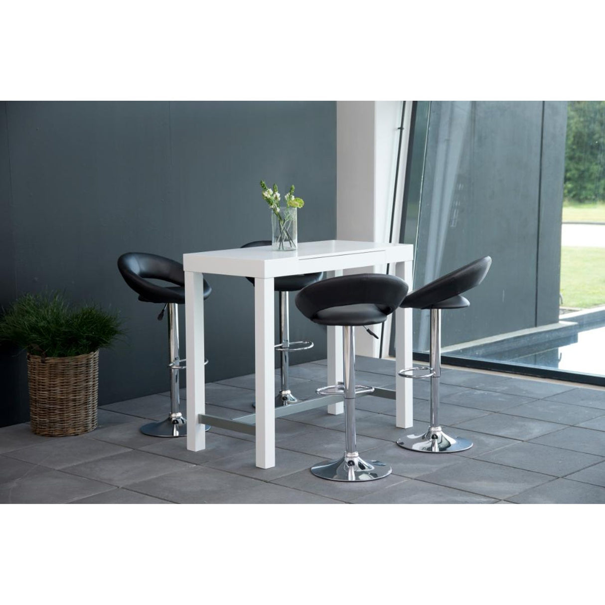 Plump Barstol Svart