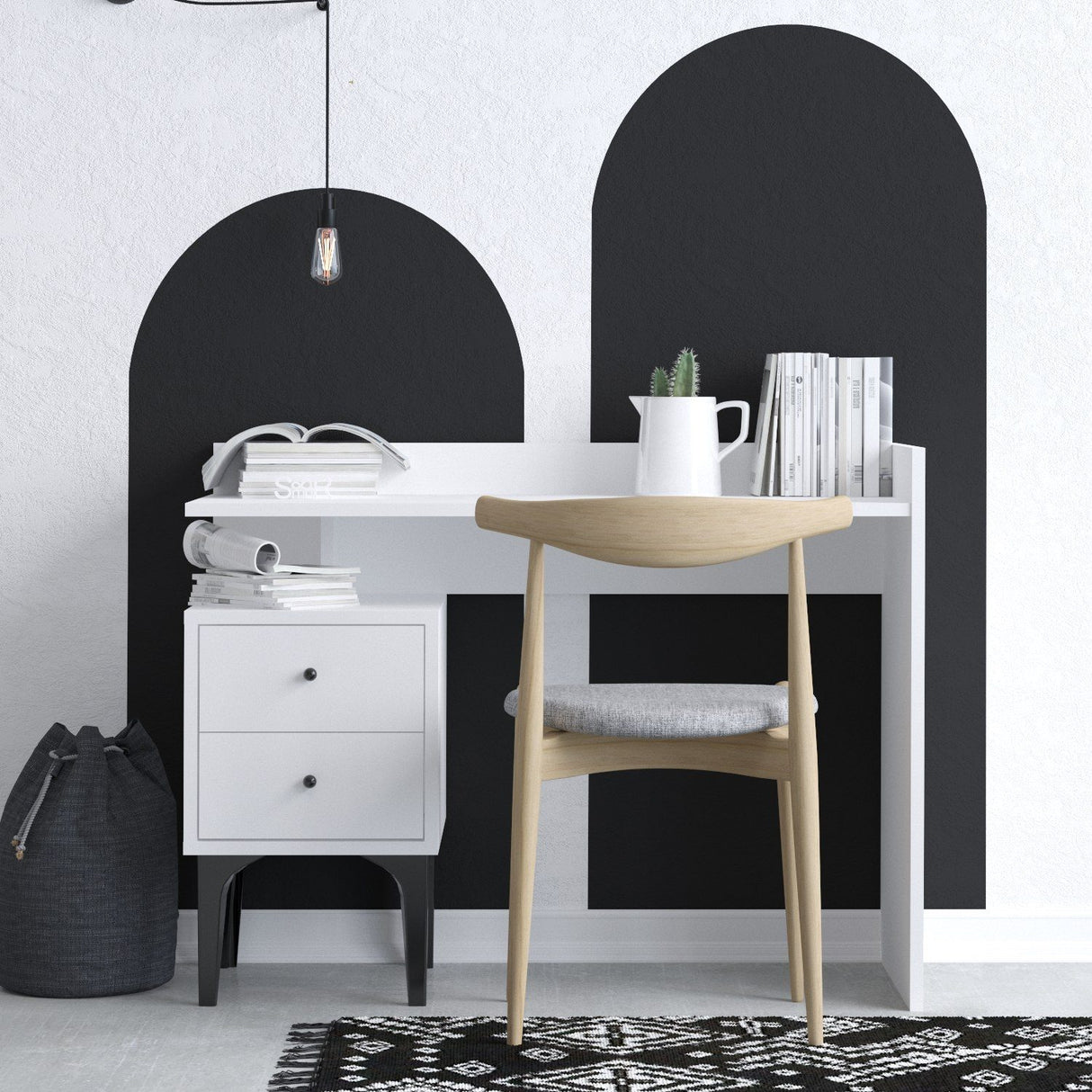 Luanda (100 x 80 x 45 cm) Skrivbord Vit