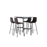 Rax, Alexi Rektangulär matgrupp Svart,Brun, Svart, 120 x 60
