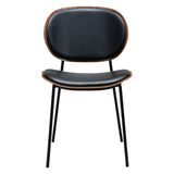 Clementina Stol Raven Black, Walnut