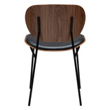 Clementina Stol Raven Black, Walnut