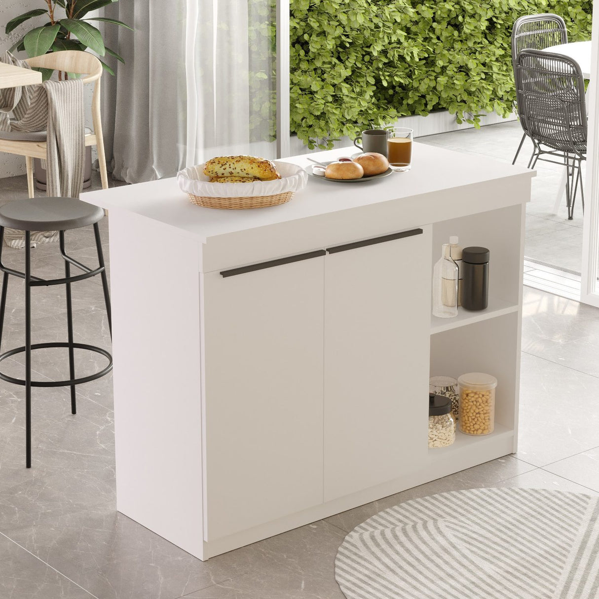 Quito rund (120 x 88,2 x 60 cm) Köksbord Vit
