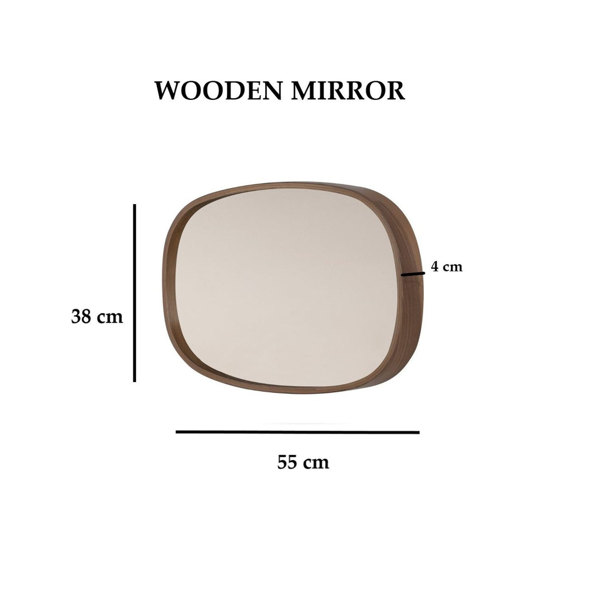 Sky Spegel Walnut 55 x 38 x 4 cm
