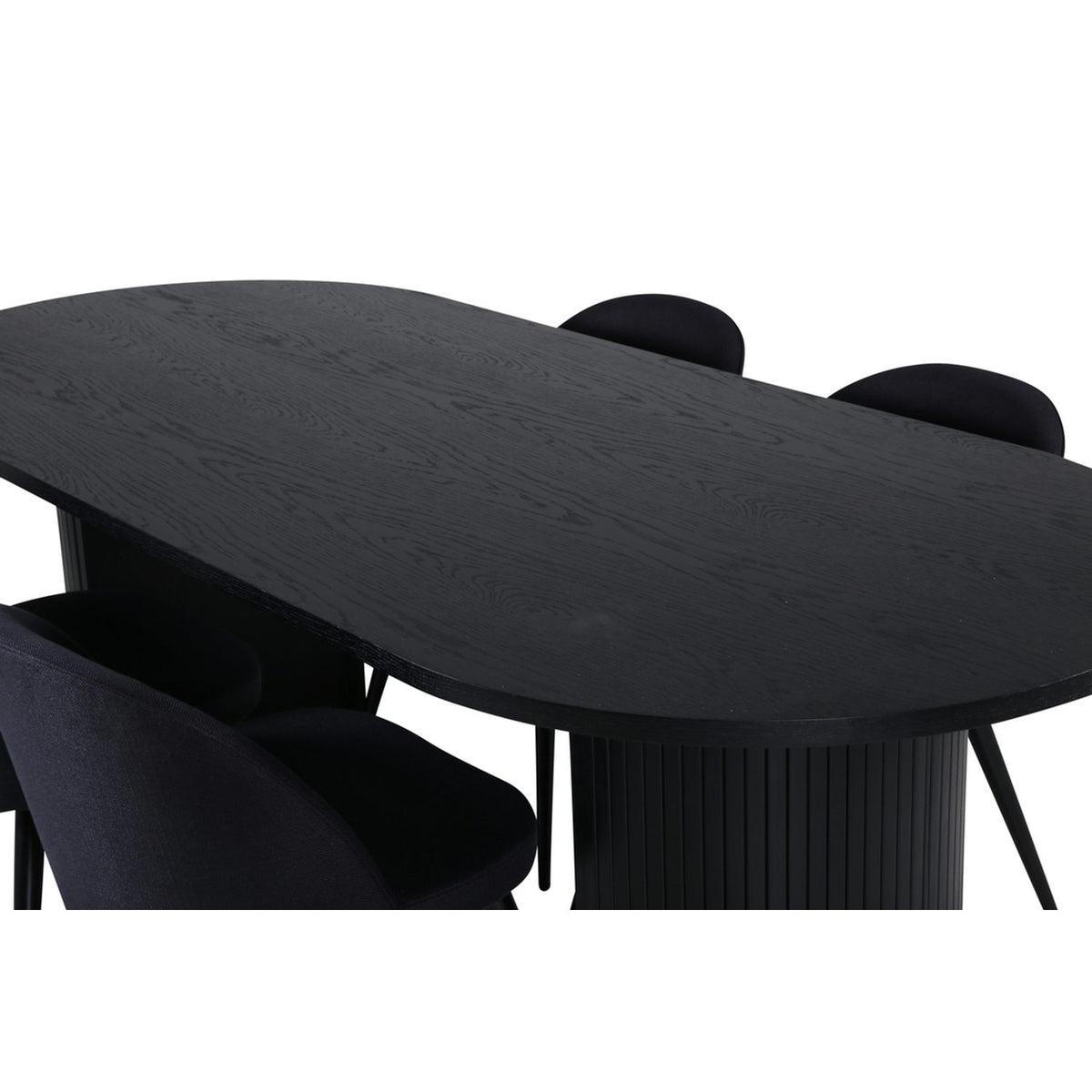 Bianca, Velvet Oval matgrupp Svart, Svart, 200 x 90