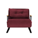 Freetown Single (26 x 120 x 60 cm) 1-sits bäddsoffa Vinröd