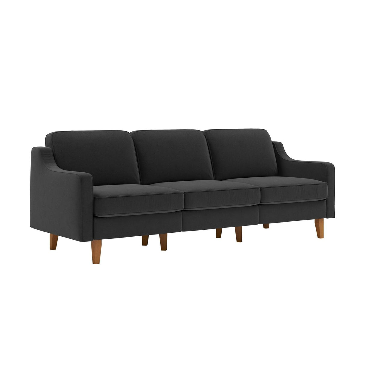 Kingston Extra (220 x 84 x 87 cm) 3-sitssoffa Nattgrå valnöt
