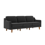 Kingston Extra (220 x 84 x 87 cm) 3-sitssoffa Nattgrå valnöt