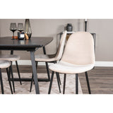 Inca, Polar Rektangulär matgrupp Beige,svart, Svart, 160 x 85