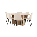 Strada, Night Oval matgrupp Beige,Svart, Vitpigmenterad, ⌀120