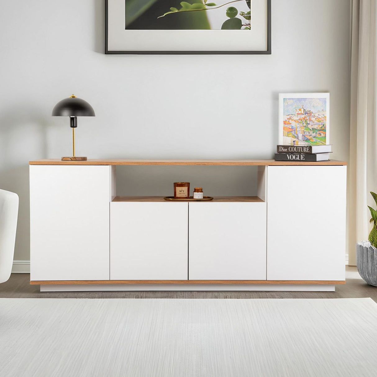 Asprilla Konsolbord Vit / Atlantic Pine