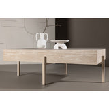 Vadholmen Soffbord Vitlaserad, 126 x 82 x 41
