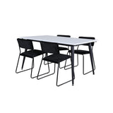 Jimmy, Kenth Rektangulär matgrupp Svart, Svart,Vitt, 150 x 90
