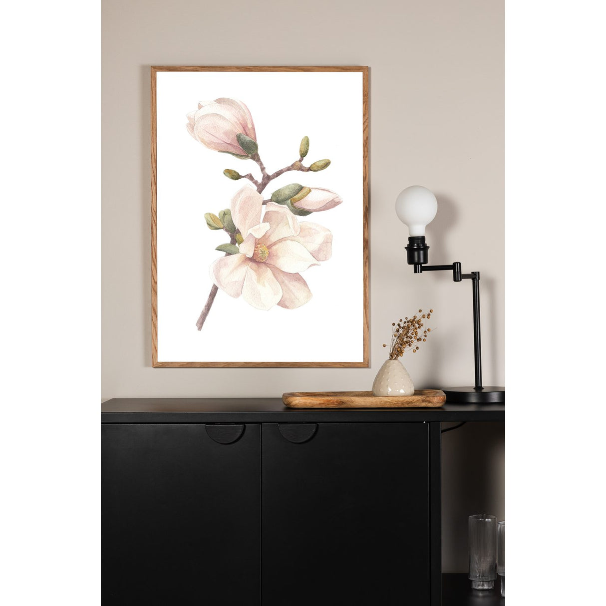 Handgjord Poster Rosa, 70 x 50