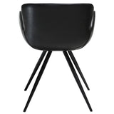 Gaia Stol Vintage Black Art.Leather, Black