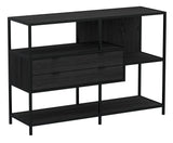 Seaford Bokhylla med 2 Lådor 78x114x35 cm Svart