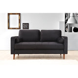 Verona (175 x 90 x 70 cm) 2-sitssoffa Svart ek