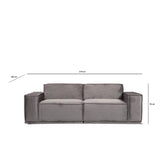 Accra 2-sits (215 x 100 x 76 cm) Grå 2-sitssoffa