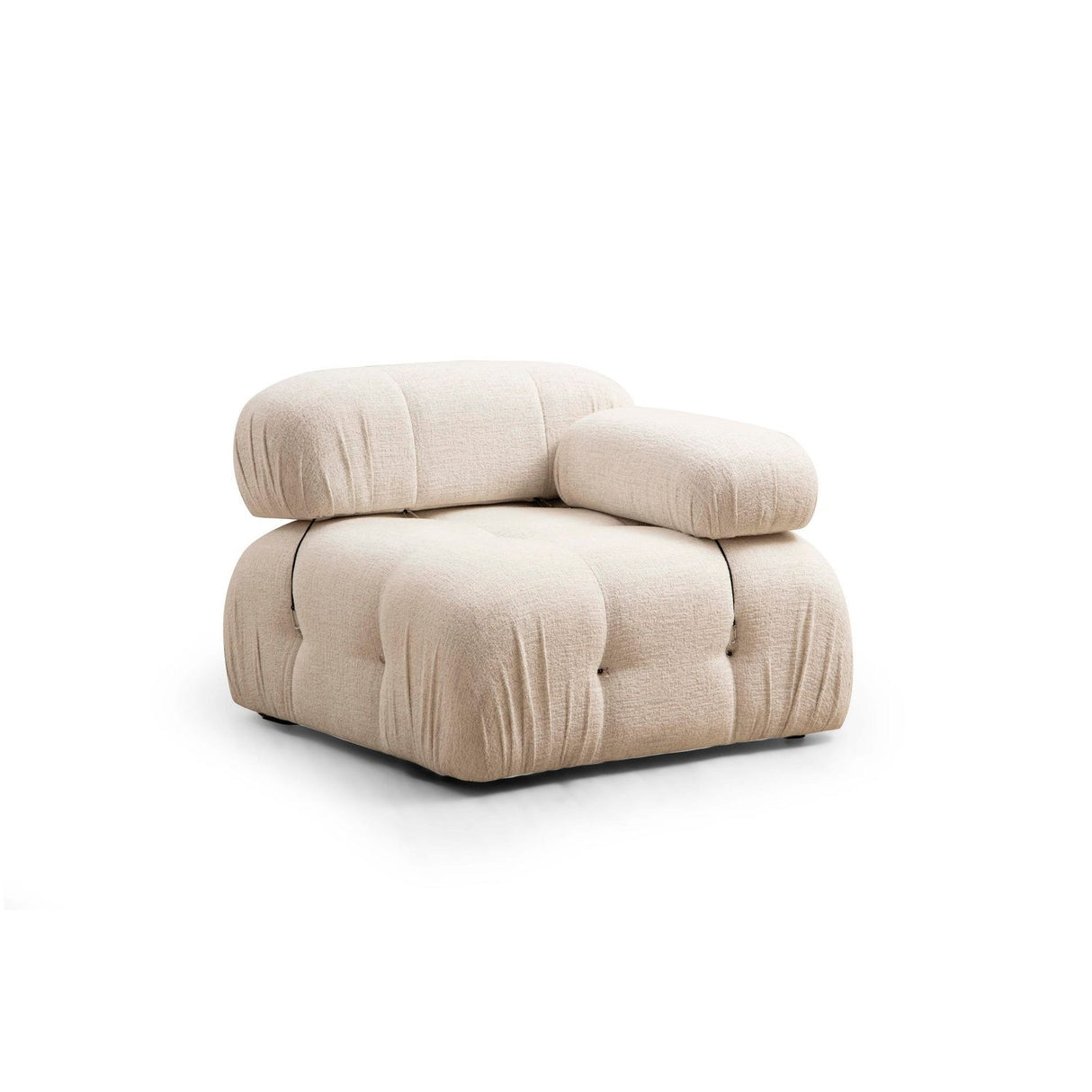Vienna Beige L1-O1-1R-PUF (288 x 95 x 75 cm) Hörnsoffa Creme