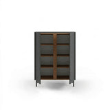 Lucile (90 x 120,4 x 40,5 cm) Sideboard Antracit naturlig ek svart