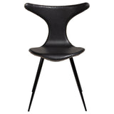 Dolphin Stol Vintage Black Art.Leather, Black