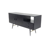 Guld Sideboard Svart, 160 x 80