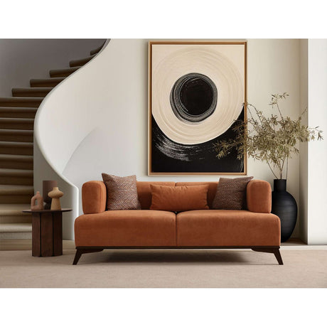 Atom 2-sits soffa Orange / Svart