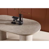 Narvik Ovalt matbord Beige, 200 x 100