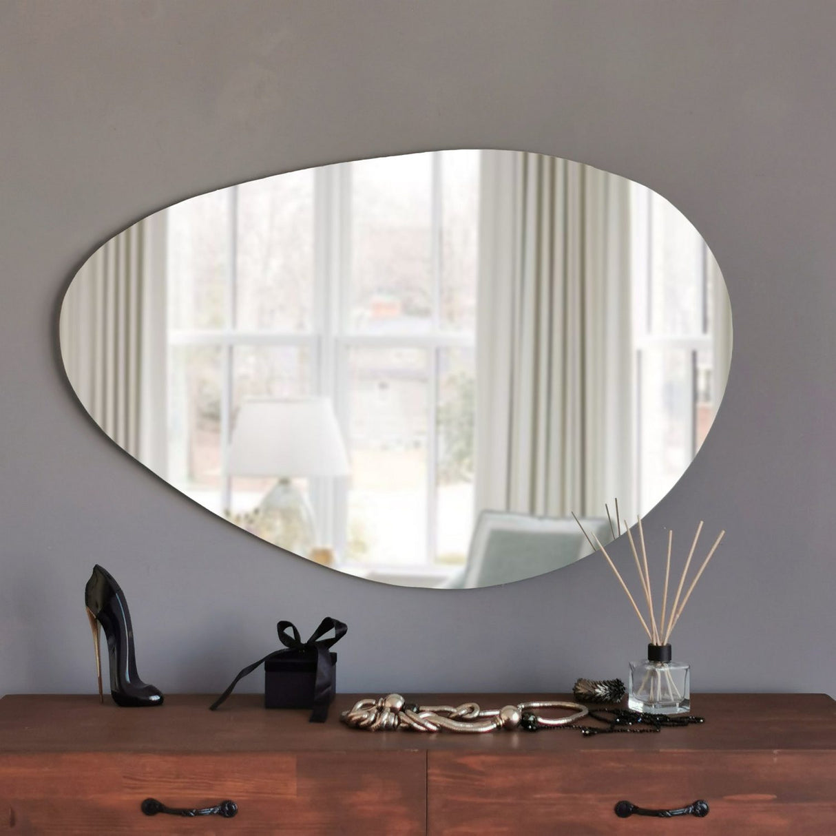 Porto Ayna 90x60 cm (90 x 60 x 1,2 cm) Vit Spegel