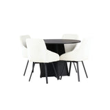Rosie Rund matgrupp Beige,Svart, Svart, ⌀110