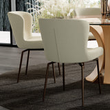 Glam Stol Frosted Almond, Antique Brass