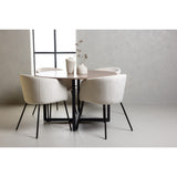 Durango, Berit Rund matgrupp Beige, Svart, Svart, valnöt, ⌀120