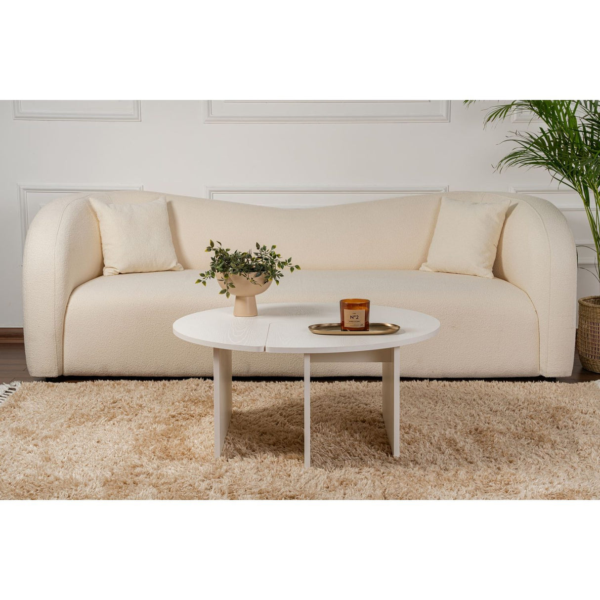 Salma Soffbord Wood White