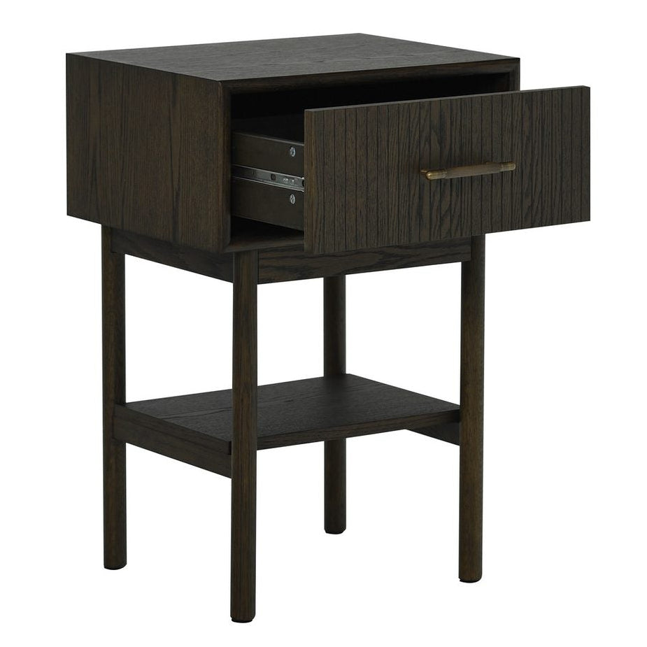 Lyon Sängbord 1 låda Brunlackad ek, 66 cm