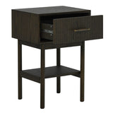 Lyon Sängbord 1 låda Brunlackad ek, 66 cm