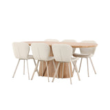 Stjärnö, Lilja Oval matgrupp Beige, Natur, 200 x 90