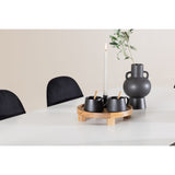 Silar, Polar Rektangulär matgrupp Svart, Vit, 180 x 90