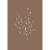 Ritat blad Poster Brun, 70 x 100 cm