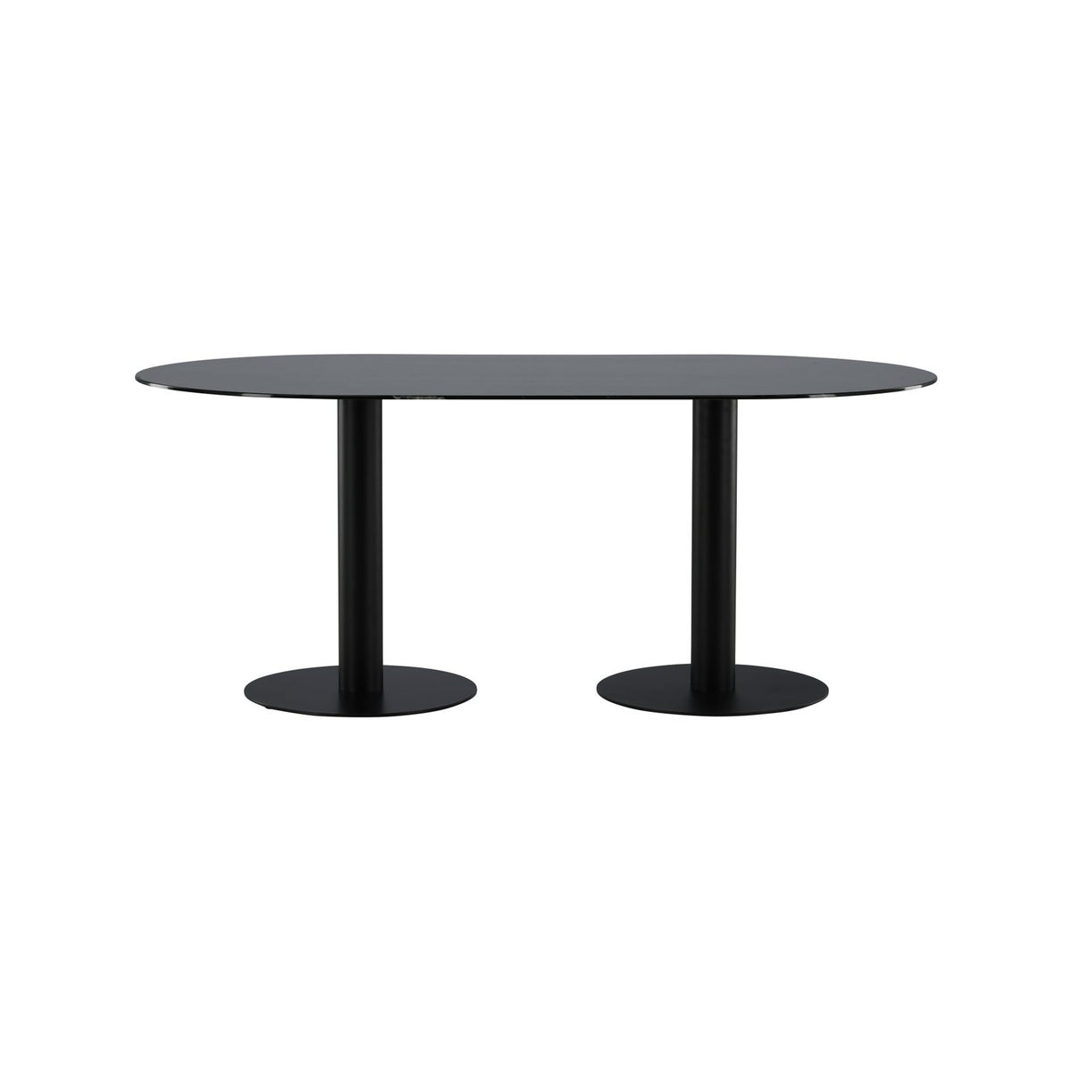 Pillan Ovalt matbord Svart, 180 x 74 x 100
