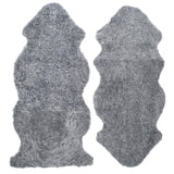 Curly 1.5 Fårskinn Fäll Charcoal Grey Silver