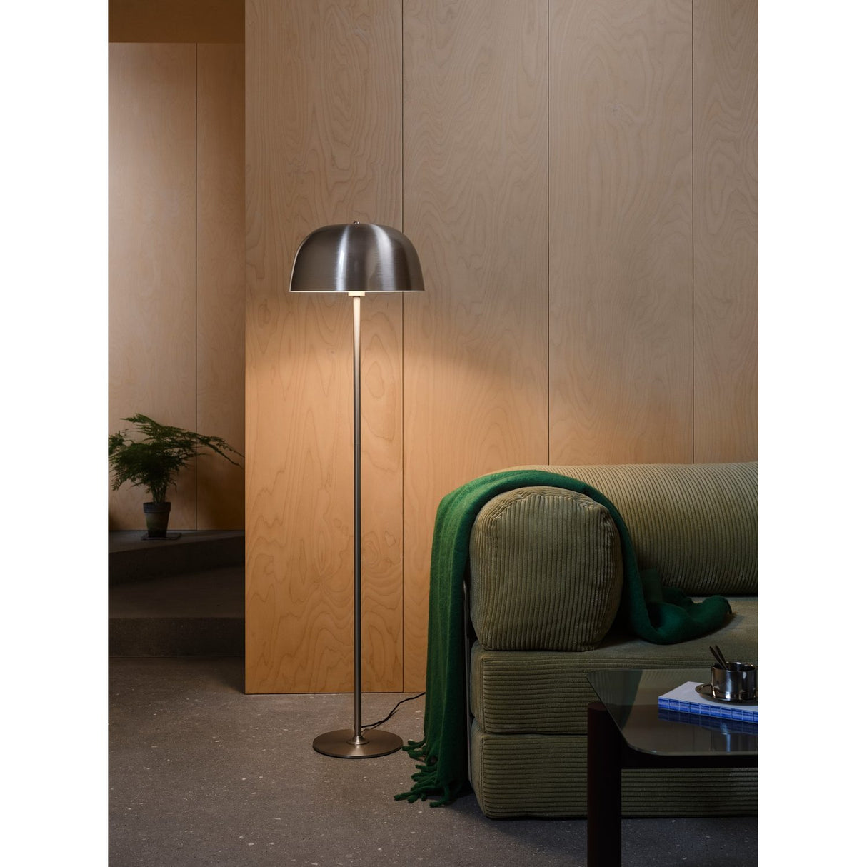 Cera Borstat stål Golvlampa