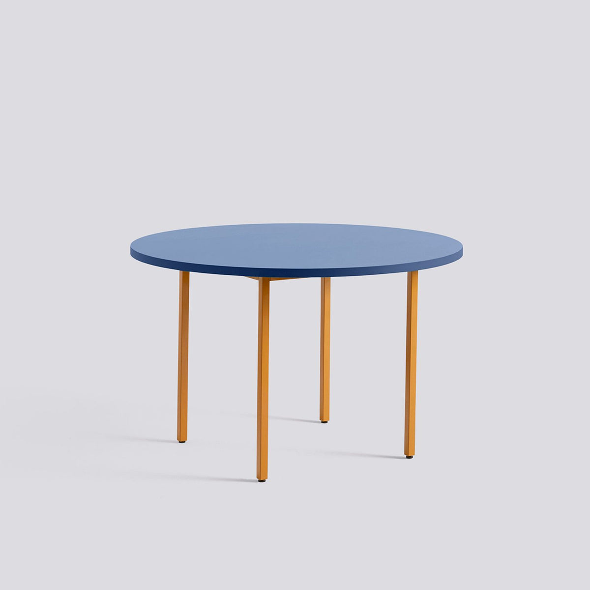 Two-Colour Ø120 × H74 cm Matbord Blue, Ochre – pulverlackerat stål