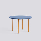 Two-Colour Ø120 × H74 cm Matbord Blue, Ochre – pulverlackerat stål