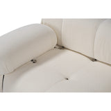 Vienna Beige L1-O1-1R-PUF (288 x 95 x 75 cm) Hörnsoffa Vit