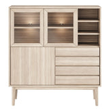 Broholm Solid Högskåp 124x133 cm Vitoljad Ek