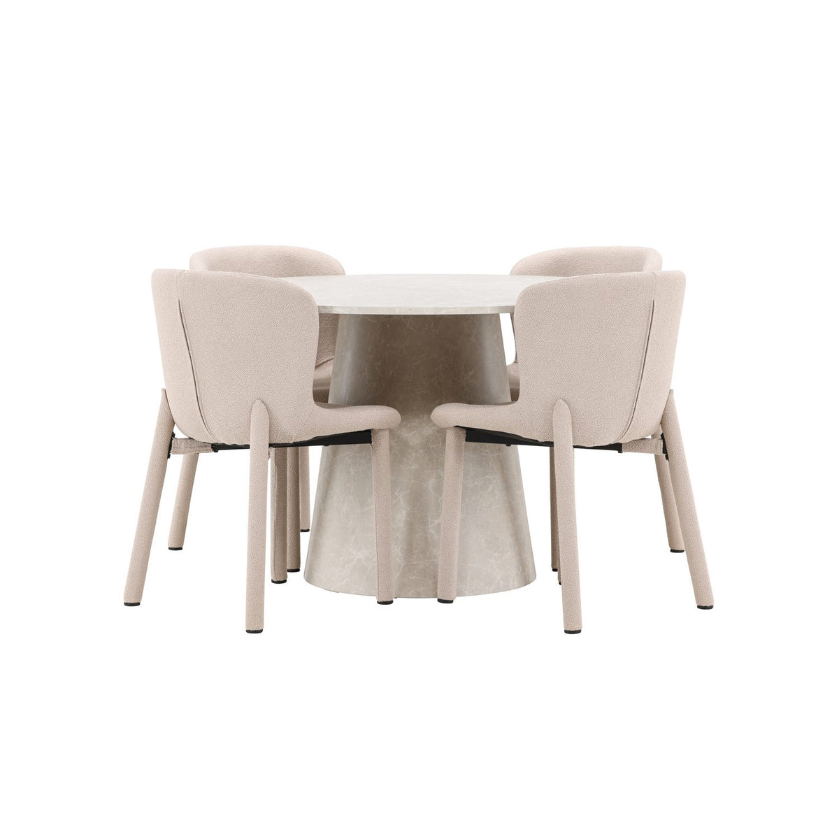 Lanzo, Astoria Runt matgrupp Beige, Beige, 4st